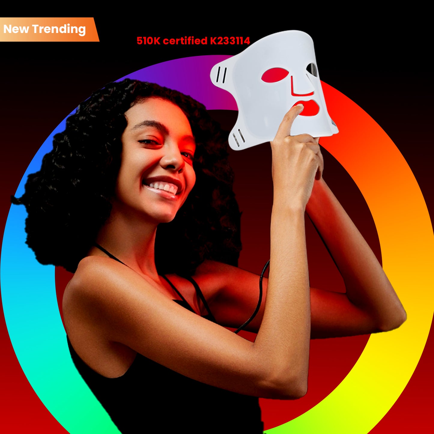 Red Light Therapy Face Mask with Décolletage Set