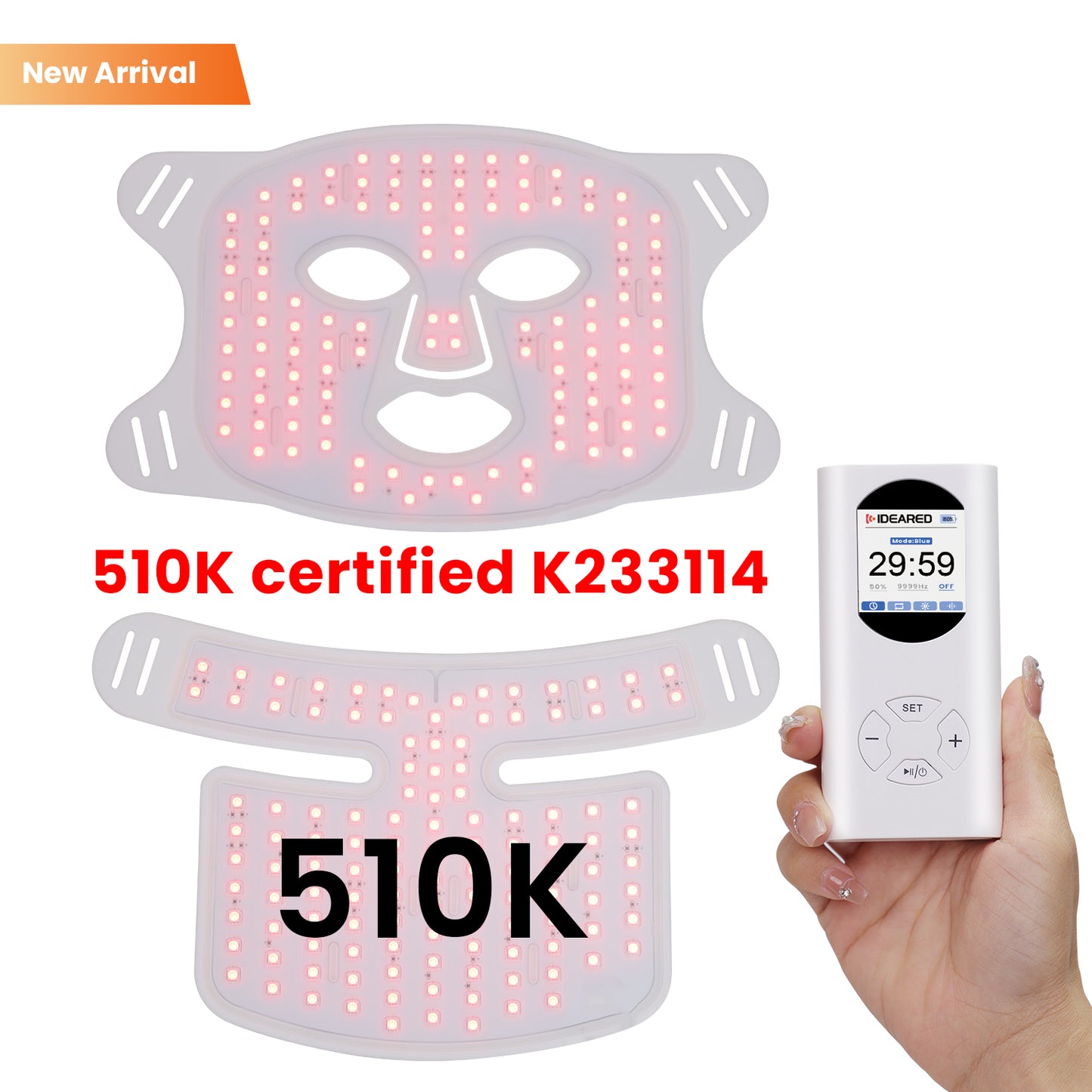 Red Light Therapy Face Mask with Décolletage Set