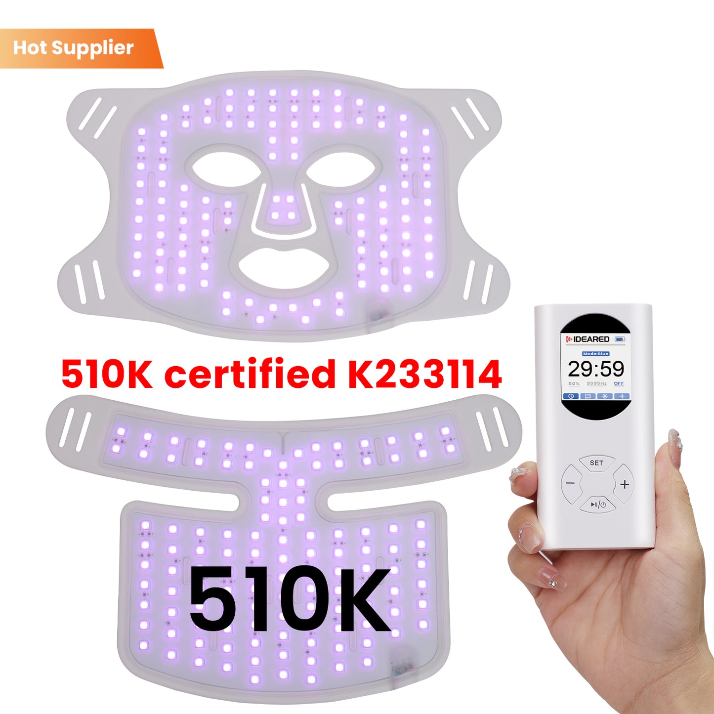 Red Light Therapy Face Mask with Décolletage Set