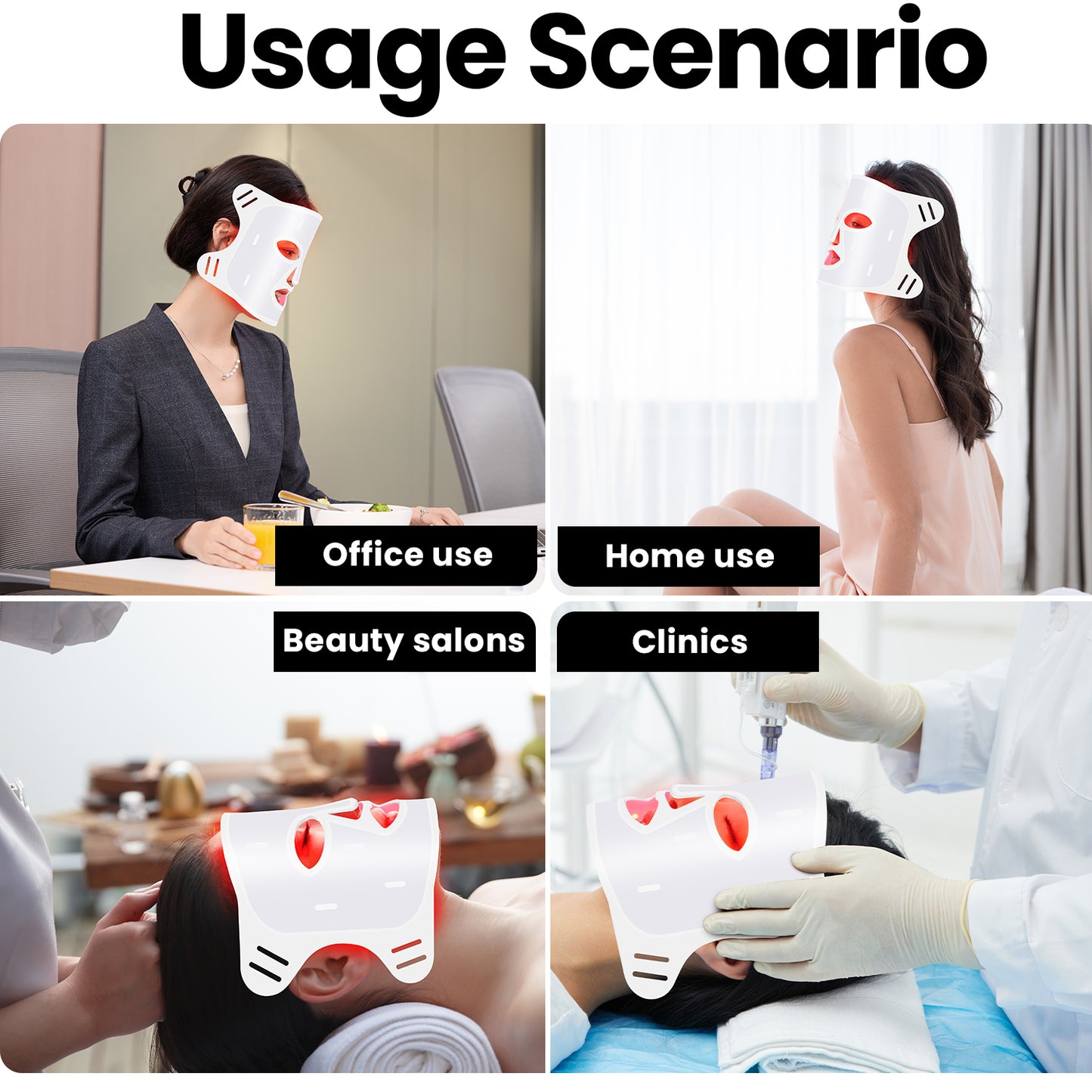 Red Light Therapy Face Mask with Décolletage Set